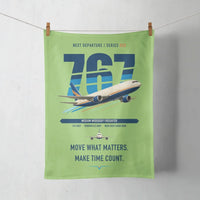 Thumbnail for Boeing 767-300F design on light green towel