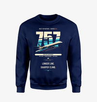 Thumbnail for Boeing 757-300 design on navy blue sweatshirt