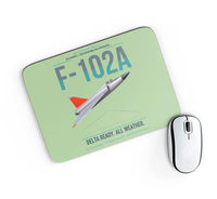 Thumbnail for F-102A Delta Dagger design on light green rectangle mouse pad