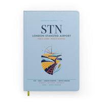 Thumbnail for London Stansted Airport (STN) design on light blue notebook