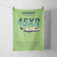 Thumbnail for Bombardier Learjet 45XR design on light green towel