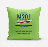 Thumbnail for Mooney M20J 201 design on light green pillow