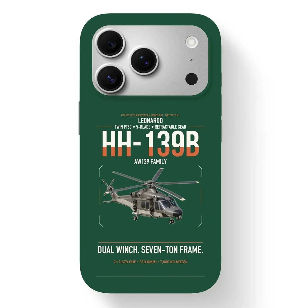 Leonardo HH-139B design on dark green magsafe iphone case, for iPhone 17 Pro