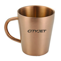 Thumbnail for City Jet Airlines Stainless Steel Coffee mug in rose gold