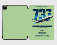 Thumbnail for Boeing 737 MAX 9 design on light green ipad tablet case