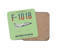 Thumbnail for F-101B Voodoo design on light green 1 piece coaster