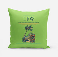 Thumbnail for Lome-Tokoin International Airport (LFW) design on light green pillow