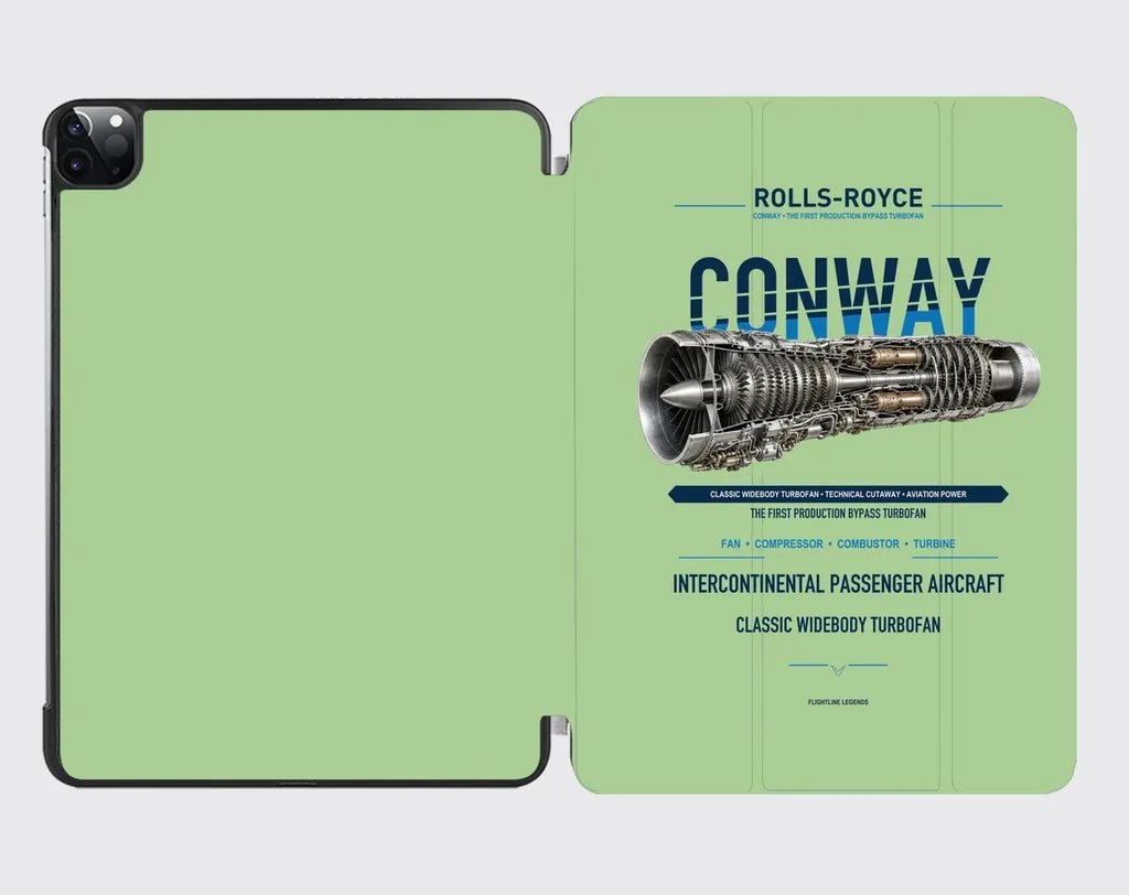 CONWAY design on light green ipad tablet case