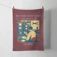 Thumbnail for VINTAGE G4514 - The Radio Room Watch - Designed Towels design on darkred