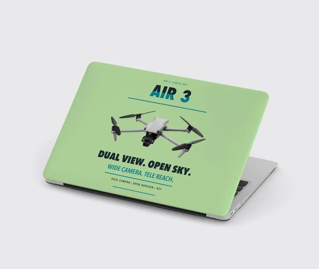 DJI Air 3 design on light green MacBook case