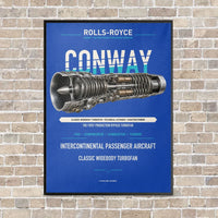 Thumbnail for CONWAY vertical canvas print - framed - blue background