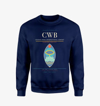 Thumbnail for Afonso Pena International Airport (CWB) design on navy blue sweatshirt