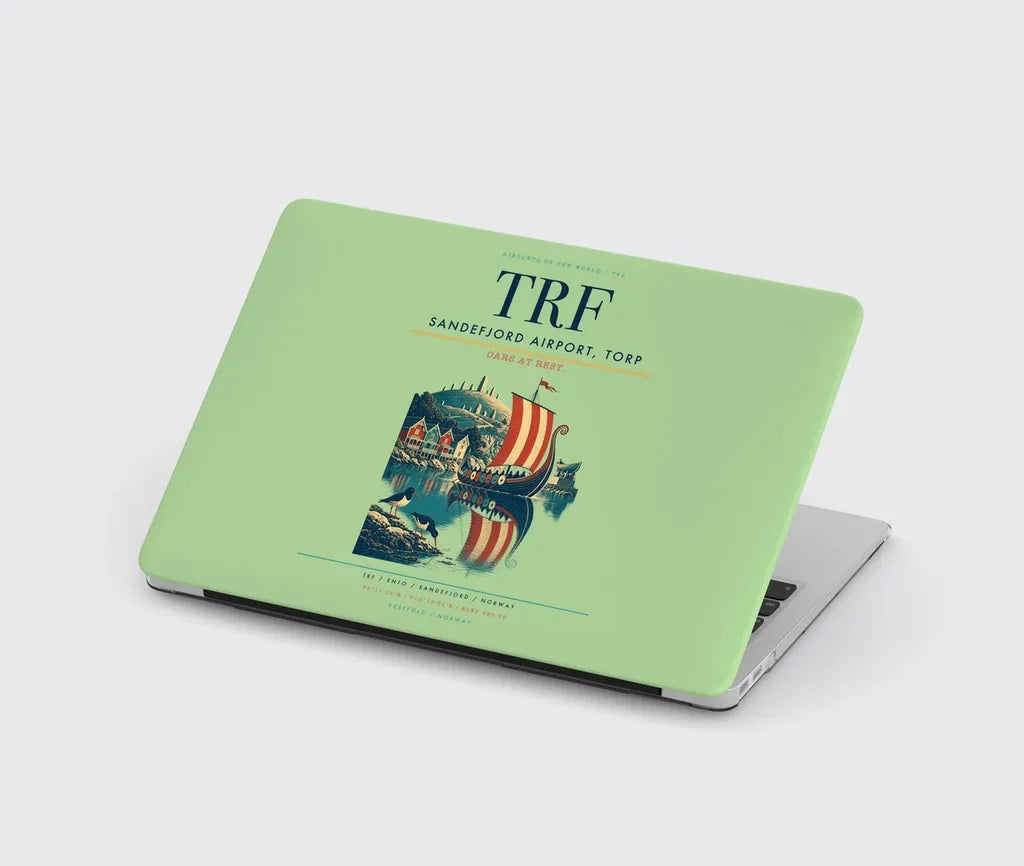 Sandefjord Airport, Torp (TRF) design on light green MacBook case