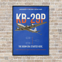 Thumbnail for KB-29P SUPERFORTRESS vertical canvas print - framed - blue background
