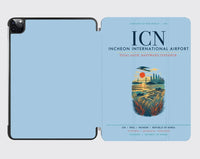 Thumbnail for Incheon International Airport (ICN) design on light blue ipad tablet case