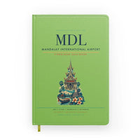 Thumbnail for Mandalay International Airport (MDL) design on light green notebook