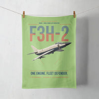 Thumbnail for F3H-2 Demon design on light green towel