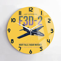 Thumbnail for F3D-2 Skyknight design on yellow no frame wall clock