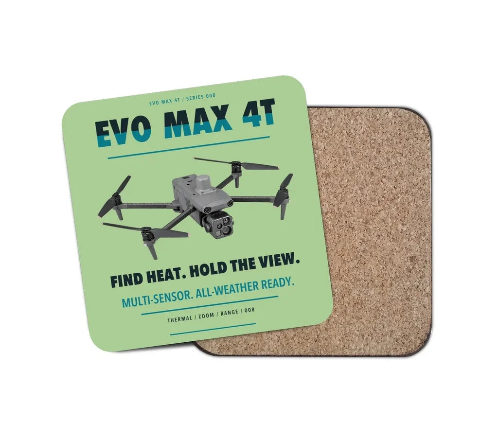 Autel EVO Max 4T design on light green 1 piece coaster