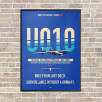 Thumbnail for Airbus U010 Aliaca VTOL vertical canvas print - framed - blue background