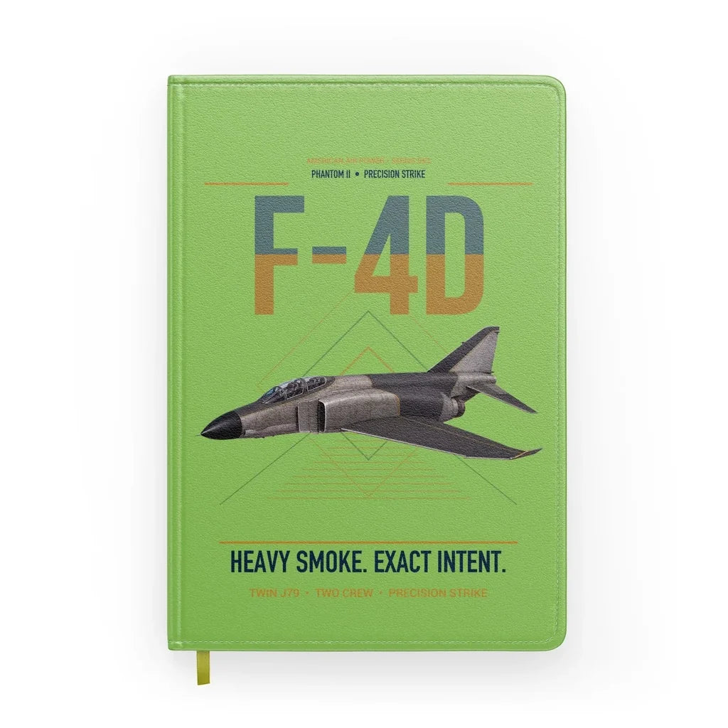 F-4D Phantom II design on light green notebook
