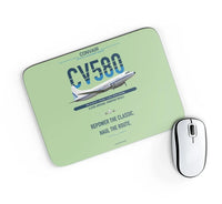 Thumbnail for Convair 580 design on light green rectangle mouse pad