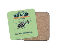 Thumbnail for MD Helicopters MD 500E design on light green 1 piece coaster