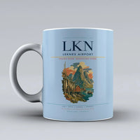 Thumbnail for Leknes Airport (LKN) airport code design on light blue ceramic mug