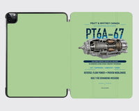 Thumbnail for PT6A-67 design on light green ipad tablet case
