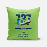 Thumbnail for Boeing 737-400 Classic design on light green pillow