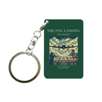 Thumbnail for VINTAGE G4095 - The Fog Landing - Designed Key Chain design on darkgreen