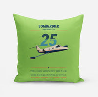 Thumbnail for Bombardier Learjet 25 design on light green pillow