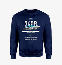 Thumbnail for Saab 340B design on navy blue sweatshirt