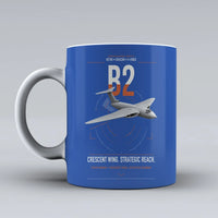 Thumbnail for Handley Page Victor B2 design on blue ceramic mug, double-side print