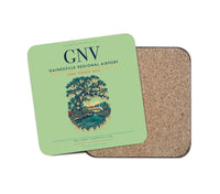 Thumbnail for Gainesville Regional Airport (GNV) design on light green 1 piece coaster