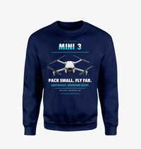 Thumbnail for DJI Mini 3 design on navy blue sweatshirt
