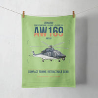 Thumbnail for Leonardo AW169 design on light green towel
