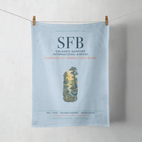 Thumbnail for Orlando Sanford International Airport (SFB) design on light blue towel