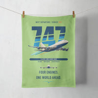 Thumbnail for Boeing 747-400 design on light green towel