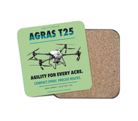 Thumbnail for DJI Agras T25 design on light green 1 piece coaster