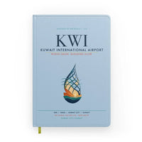 Thumbnail for Kuwait International Airport (KWI) design on light blue notebook
