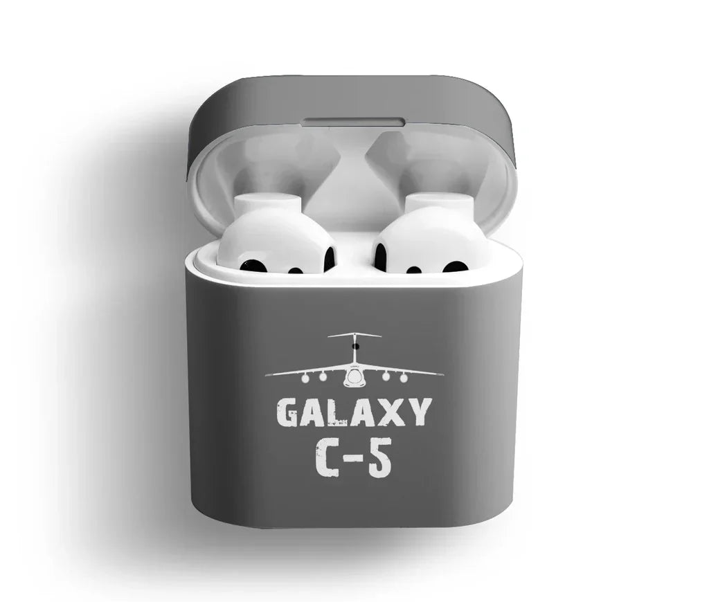 Military Transport Airplane C 5 AirPods plastic case - Dark Gray