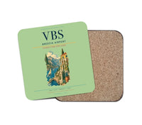 Thumbnail for Brescia Airport (VBS) design on light green 1 piece coaster