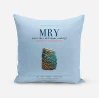 Thumbnail for Monterey Regional Airport (MRY) design on light blue pillow