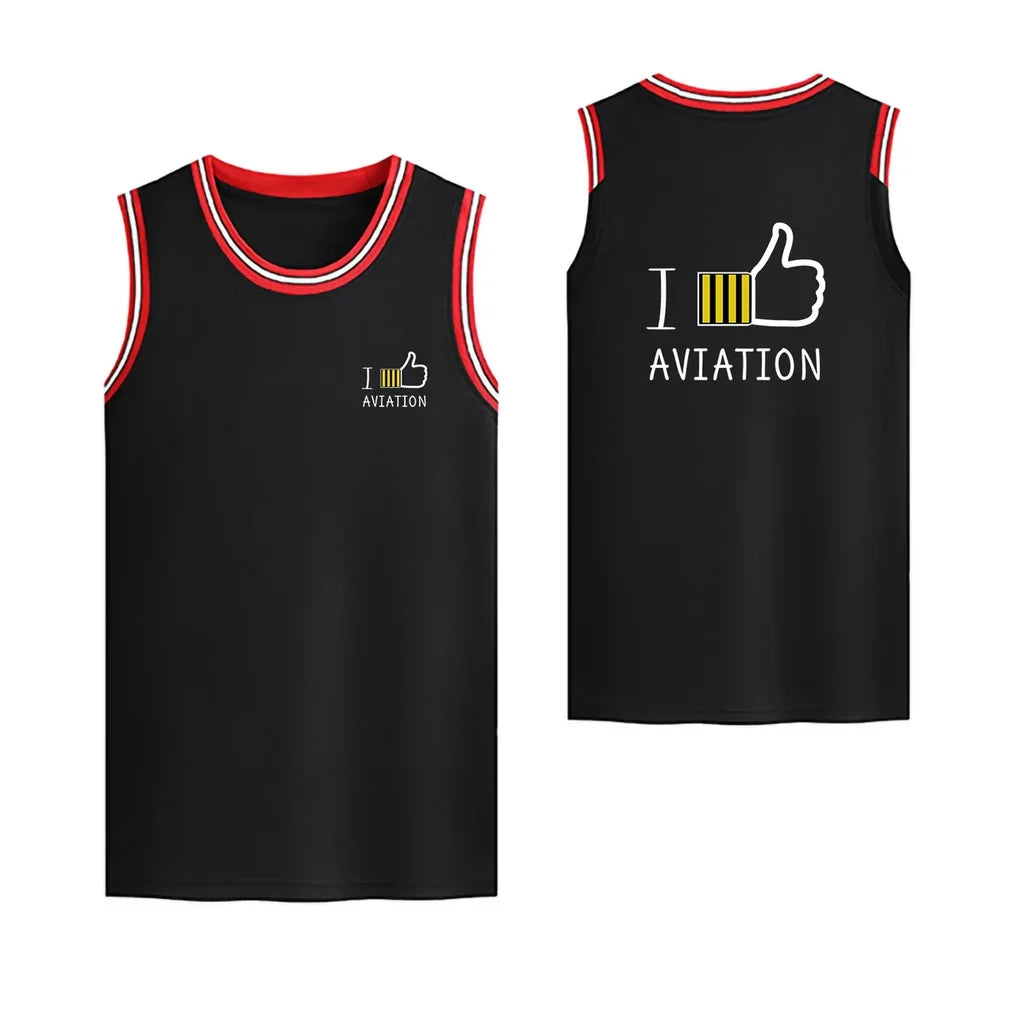Customisable I Like Aviation Basketball Print - view 4