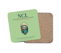 Thumbnail for Newcastle International Airport (NCL) design on light green 1 piece coaster