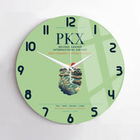 Thumbnail for Beijing Daxing International Airport (PKX) design on light green no frame wall clock