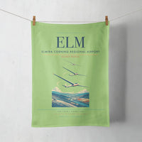Thumbnail for Elmira Corning Regional Airport (ELM) design on light green towel