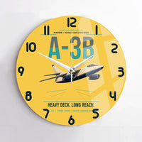 Thumbnail for A-3B Skywarrior design on yellow no frame wall clock
