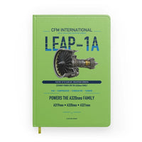 Thumbnail for CFM LEAP-1A design on light green notebook